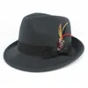 Berets Fashion Retro Women Fedoras Gentleman Jazz شعرت على نطاق واسع بريم ديكور ديكور القبعات القبعات جرمين