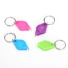 Party Favor Mini Led Latarka Biała Palnik Kluczowe Łańcuchy Breloczki DH0750