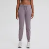 L-96 Klasik Joggers Drawcord Kolay Fit Yoga Pantolonları Fitness dansı için Cep Ter Sesli Sweatpants Pist Pantolon Bre257k