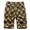 Men's Shorts Summer Fashion Checkerboard Cargo Mens Clothing Plaid Print Cotton Men Streetwear Tactical Short Pants Man ShortsMen's