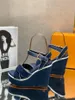 Thick-soled muffin sandals women's leather 2022 new summer high-heeled wedge-heeled Roman sandals