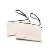 Bolsa de cosméticos en blanco para sublimación, monedero multifunción de lino, bolsas para teléfono móvil de Color sólido, bolsa de maquillaje portátil