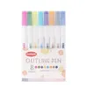 8 Color Double Line Outline Art Pen Marker Pen DIY Graffiti Outline Marker Pen Highlighter Scrapbook Bullet Diary Poster Card 220721