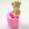 Mignon ours garçon fille Silicone bougie moule bricolage à la main savon gypse résine artisanat faisant moule décoration de la maison ornements 220629