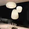 Pendant Lamps Postmodern Pebble Lights Milky White Glass Hanging Lamp Living Room Dining Bar Cocoon Lustre Light FixturePendant