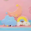 Vacker Pink Blue Cloud Shaped Pillow Moon Rainbow Filled Plush Toys Bed Room Home Decoration Gift Girl Birthday Present J220704