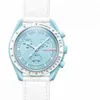 2022 Ny Super Waterproof 6-stifts fulla hastighetsmasterklockor Planet Par Quartz Watch High-kvalitetslegering Swatch känns bra