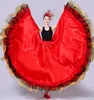 Stage Wear Women Flamenco Skirts Belly Dance Skirt Spanish Costumes Brazil Gypsy Big Swing 180/360/540/720 Degree