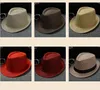 Jazz Hat Panamanian Top Hats Bawełniana Pościel Brytyjski Kapelusz Słońce Dla Mężczyzn Kobiety Lato Trilby Fedora Czapki Panama Beach Street Cap Steing Brim Dekoracyjne 39 Kolor BC7939