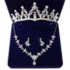 Brincos colar pérolas de moda coroas de cristal acessórios de cabelo de casamento de noiva Princesa flor strass tiaras jóias