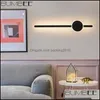 Wall Lamp Home Deco El Supplies Garden Modern Minimalist Art Nordic Living Room Line Stairs Background Decorative Lamps Lights Drop Delive