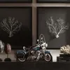 Decorative Objects & Figurines Retro Motorcycle Model Home Furnishing Decoration Hand Made Metal Craft Pography Props Luxury Vintage Motorbi