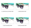 夏の女性ファッションサングラスラグジュアリーデザイナーサングラストップブランドレディーススタイリッシュな特大の正方形の色合いガラスの偏光眼鏡UV眼鏡