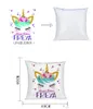 Funda de almohada de sirena con lentejuelas Cojín Nueva sublimación Lentejuelas mágicas Fundas de almohada en blanco Impresión de transferencia en caliente DIY personalizada