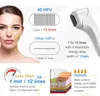 4D HIFU Ultrasound Face Private Tightening Beauty Equipment 2 in 1 Anti Aging Machine Face Lifting Rimozione delle rughe Cura della pelle Dispositivo di ringiovanimento privato