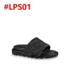 2024 Summer Flat Comfort Mule Designer Kapcieczki Slajdes Men Sandals Sandals Sandals Expossed Technical Tekstyle Nylon Brwan Flower ze skrzynką i torbą na kurz 36-42 #LPS01