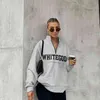 Cicivini sweatshirt vrouwen half ritssluiting letter print losse hoodies casual stijlvolle trui 2022 mode nieuwe aankomst tops maat s-l t220726