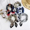 Fashion Print Neckerchief Women Women Small Square Silk Salks Head Ncond Labela Cabeça Diy Hair Lenfra Tiel Band Band feminina