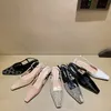 Dam GG slingback sandaler pump Aria slingback skor presenteras i svart mesh med kristaller glittrande motiv Bakspänne stängning för dam storlek 34-40