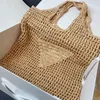 Designer Mulheres compras de linho de linho Bag do sol de palha do sol de grande capacidade Totes elegantes versáteis