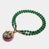 Pendant Necklaces Vintage Fish Design Natural Stone Beads Agate Pearl NecklacePendant