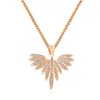 Hänghalsband vinkelvinge phoenix örnfågel halsband för kvinnor guld silver färg färg vintage kedja lycklig gåva chokers kvinnlig juvelrypendant