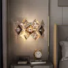 Lampade a parete Crystal Wall Sconces Modern Camera da letto Decorazione per la casa in oro chiaro Soggiorni CORRIDOR CUSCINA LAMPAGGIO