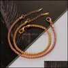 Bracelets Charm Men Gold Women Personalized Infinity Rose 18K Bracelet Hjewelry Drop entrega Joyer￭a Dhhhvi