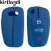 3 -knapp Silikonbil Nyckelskydd Fall för A1 S1 A3 8V 8P S3 A4 B7 A6 C6 RS6 TT Q3 Q7 Remote Nyckelhållare Keychain FOB Shell4769753