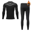 Gym kleding heren fleece thermische ondergoed leggings kinderen winter joggen snel droge training kleding compressie panty sporten