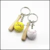 Party Favor Event Supplies Festive Home Garden Ups Mini Baseball Softball Favors Porte-clés Avec Bois Dhmf0