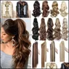 Produkty Hair Extensions Produkty S-Noilite Syntheitc Big Grab Ponytail Extension Pazur Claw w fałszywej włosie dla kobiet Daily Party 220217 DRO