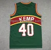 qqq8 Retro Sonic Kevin Durant Basketball Jersey Gary Payton Shawn Kemp Team USA Green Red White Black Size S-XXL