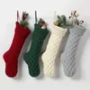 Bolsas de regalo de calcetín de navidad de alta calidad personalizadas decoraciones de punto de punto