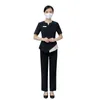 Women's Two Piece Pants Foot Bath Massage Female Technician Uniform Suits Spa Sauna Receptionist Short Sleeve Workwear Beauty Salon Work Clo