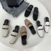 2022 Muller Shoes Flip Flip Flip Flip Flip Flops 여성 슬리퍼 여성국 버전 다목적 체인 광장 발가락 Baotou Half Drag Low Heel Large 220622