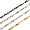 Collier plat byzantin fait à la main en acier inoxydable de 6 mm de large pour hommes et femmes, bijoux populaires