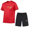 Trendy Brand Letter Gedrukt Summer Sport T-shirt en shorts Suit voor mannen en vrouwen