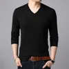 Pulls pour hommes Marque de mode Pull tricoté Pull à la mode Plaine Mens V Pull Coréen Haute Qualité Automne Hiver Casual Jumper Vêtements Menmen