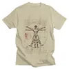 Attack On Titan Vitruvian Eren T Shirt Homme Soft Cotton Tees Anime Manga Shingeki no Kyojin Tshirt ShortSleeve Summer Tshirt 220629