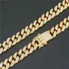 pendentif chaînes glacées pour hommes femmes hip hop bling chaînes bijoux hommes bracelet de tennis en diamant avec 2 couleurs