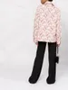Женские блузкие рубашки Женская цветочная жаккардовая лента V-образного выявления с длинным рукавом 2022 Осенние женские рубашка и Topswomen's