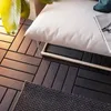 Tapis 12 "x 12" en plastique carreaux de sol de verrouillage pont 4 lattes motif droit pour patio balcon porche arrière-cour