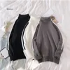 Maglioni da uomo Dolcevita Uomo a righe Semplice All-Fiammifero Sciolto 2Xl Harajuku Chic Coreano Abbigliamento da uomo Maglieria Alta qualità Alla modaUomo