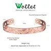 Bangle Wollet Jewelry Bio Magnetic Open Cuff Copper Armband för kvinnor Healing Energy Arthrit Magnet Pink Lars22