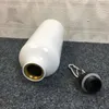 600 ml sublimering Vit tomt vattenflaska Värmepress Aluminium Sportflaskor Kolv med karabin