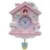 Karikatür Büyük Duvar Saati Modern Tasarım Nixie Kids Girls My Melody Swing Sessiz Yatak Odası karaciğer salonu Duvar Saati 039S ROO3206094