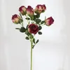 Decorative Flowers & Wreaths 1 Bouquet Beautiful Faux Silk Flower Retro Lightweight Artificial Rose Natural Preserved Fake