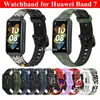 Silicone Watch Band för Huawei Band 7 Rem Accessories Smart Watch Wristband Belt Fashion Armband för Huawei Band 7 Watchband Justerbar grossistsport