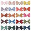 20Colors 1 -stycken Solid Colors Hair Bows Hair Clip Handmade hårnål för flickor Boutique Hairgrip Ny Headwear Kids Hair Accessories